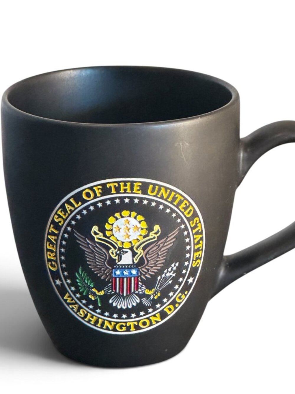 Great Seal of the United States Black Matte Ceramic Coffee Mug 13 oz